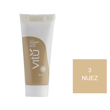 BASE VITÚ COLÁGENO Y   SOYA  NUEZ 3 FPS 25 X30ML                         