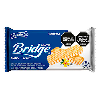 Galletas Wafer Bridge Colombina Vainilla Y Leche x 71 gr  