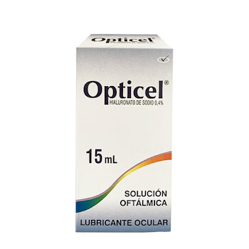 Opticel Hialuronato de Sodio 0,4%. Procaps Solución Oftálmica Frasco x 15 ml  