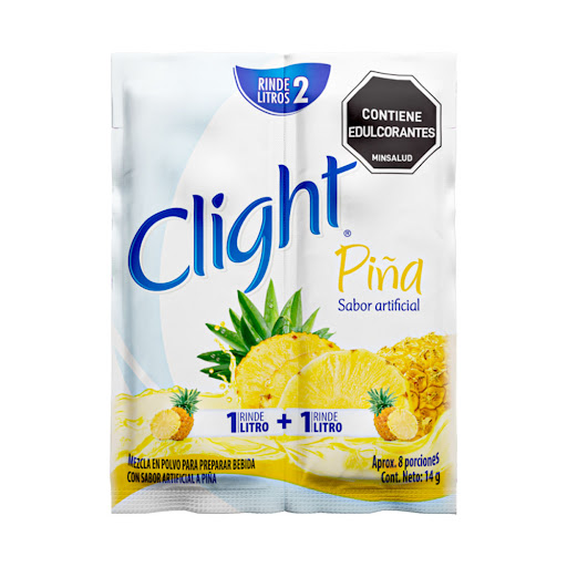 Refresco En Polvo Clight Sabor A Piña x 14 gr
