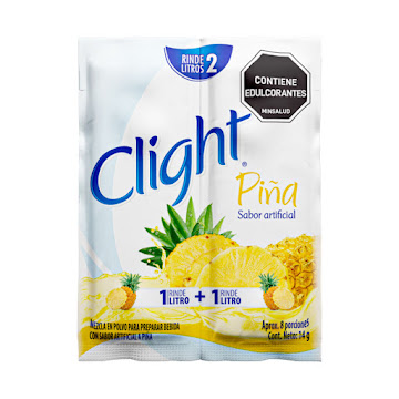 Refresco En Polvo Clight Sabor A Piña x 14 gr  