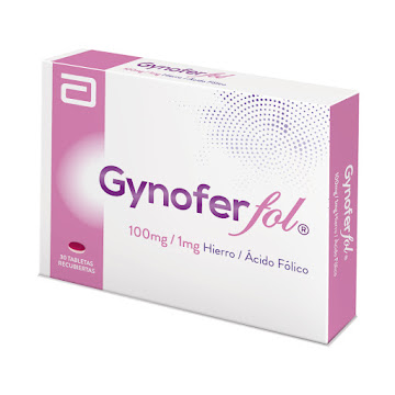 Gynoferfol Hierro + Ácido Fólico 100mg/1mg Abbott Caja x 30 Tabletas  