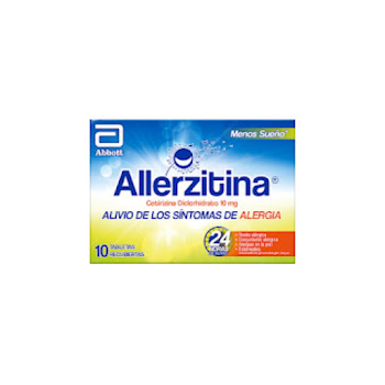 Allerzitina Cetirizina 10 mg Abbott x 10 Tabletas  
