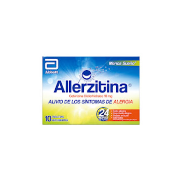Allerzitina Cetirizina 10 mg Abbott x 10 Tabletas  