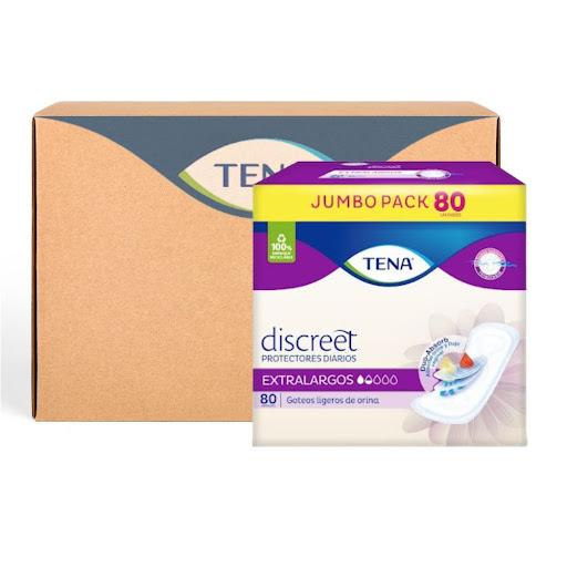 Protectores Tena Discreet Extralargo x80 und. Caja x 6 Tena Caja x 12 x 6 