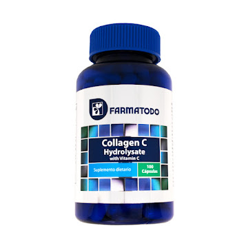 Colageno Hidrolizado + Vitamina C 1000 mg Farmatodo x 100 Cápsulas  