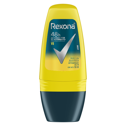Desodorante Hombre Rexona Roll On V8 48h Frasco x 50 gr