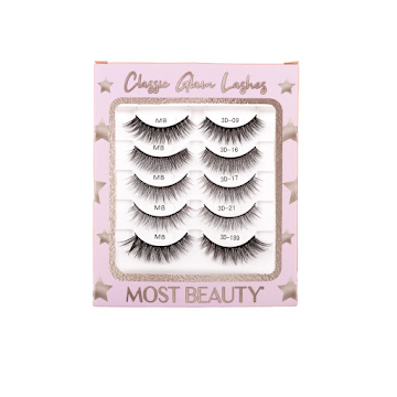 Kit Pestañas Postizas Most Beauty Classic x 5 und  