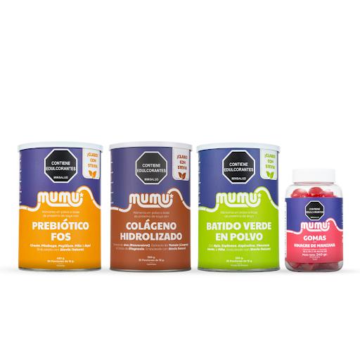 Combo Renueva (Caramelo) + Regalo Mumu Tarro x 500 gr Colágeno Hidrolizado Sabor Caramelo + Batido Verde en Polvo + Fibra con Prebióticos FOS + Gomitas con Vinagre de Manzana + Regalo

Todos tus  Mumu  en  un solo  combo:  Bienestar y Belleza completa im