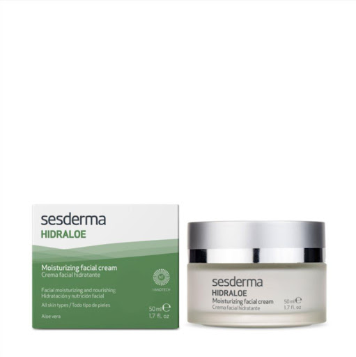 Crema Facial Sesderma Hidraloe 50Ml Sesderma Envase vidrio con tapa x 1 Hidratación y nutrición facial. Ideal para el cuidado de las pieles secas y sensibles.  

Calma y recupera la piel sensible, reactiva o después de la exposición solar, evitando la inflamación y aporta