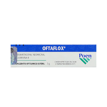 OFTAFLOX UNGÜENTO TUBO X5G. POEN NEOMICINA POLIMIXINA B DEXAMET       