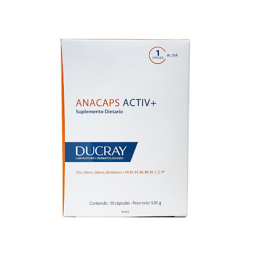 Suplemento Ducray Anacaps Activ Caída De Cabello Repentina O Crónica Caja x 30 Cápsulas