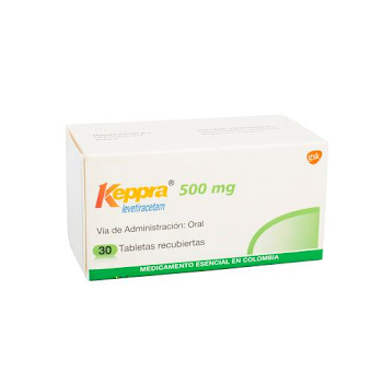 Keppra Levetiracetam 500 mg GSK Caja x 30 Tabletas  