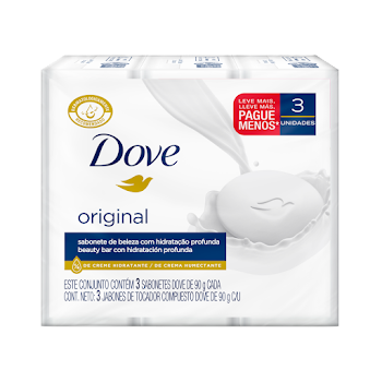 Jabón Dove En Barra Original Humectante 90gr Caja x 3 und  