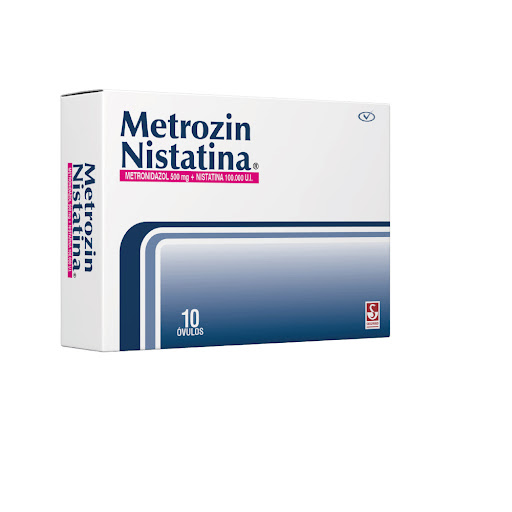 Metrozin Metronidazol + Nistatina 500mg/100.000ui Siegfried Caja x 10 Óvulos