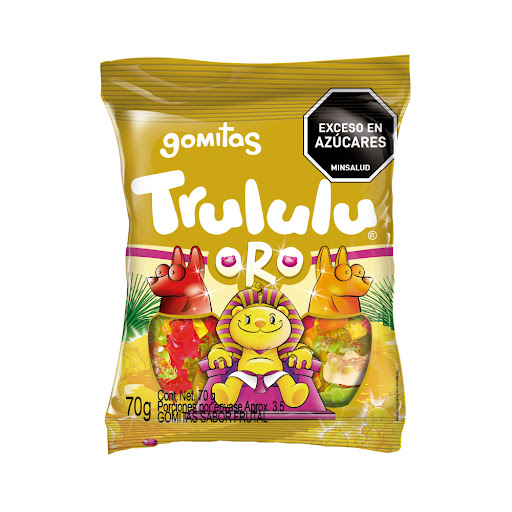 Gomas Trululú Oro de   Colores x 70 gr