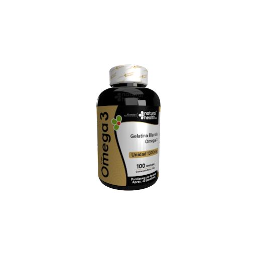 Gelatina Omega 3 x100 Natural Health GELATINA x 100Und. Sirve como un complemento nutricional que aporta ácidos grasos esenciales (Omega 3) que el cuerpo no produce por sí mismo. Su función principal es apoyar el bienestar integral del organismo, principal
