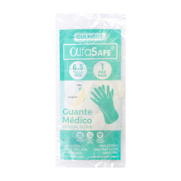 Guante Alfa Trading No Estéril Talla 6 Paquete x 2 und  