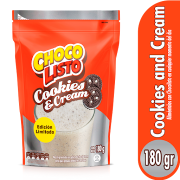 Bebida En Polvo Chocolisto Cookies And Cream x 180 gr  