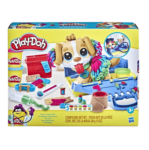 Play-doh Set Veterinario Hasbro Play Doh  x 1 Este adorable set Play-Doh permite a los niños jugar a ser veterinarios, cuidando y acicalando a su cachorro de juguete. A través del juego imaginativo, los pequeños pueden explorar roles de cuidado y