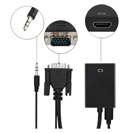 Conviertidor HDMI A VGA Adaptador De Video Y Audio UNIMARC Unidad x 1 Transforma tu experiencia visual con el Convertidor HDMI a VGA. Este adaptador de video y audio te permite conectar dispositivos con salida HDMI a pantallas o proyectores VGA, reviviendo tus equipos a