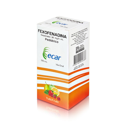 Fexofenadina Pediátrico   30mg/5ml Ecar Frasco x 150 ml