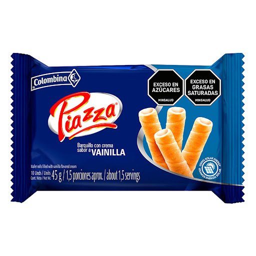 Barquillo Piazza Crema Vainilla x 10 und