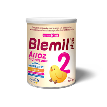 Fórmula Infantil Blemil Plus 2 Arroz Hidrolizado Recién Nacido Lata x 400 gr  