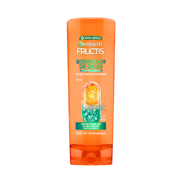 Acondicionador Garnier Fructis Borrador De Daño Control Grasa Cabello Dañado Y Oleoso Frascox 350 ml  