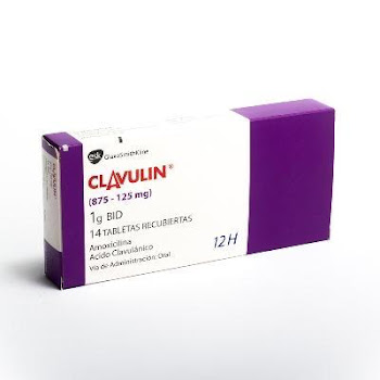 Clavulin Amoxicilina + Ácido Clavulánico 875g/125mg GSK Caja x 14 Tabletas  