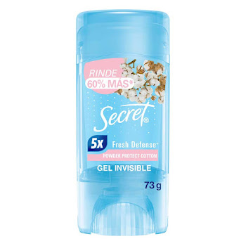 Desodorante Antitranspirante Secret Algodón En Gel Frasco x 73 gr  