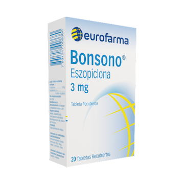 Bonsono Eszopiclona 3 mg Eurofarma Caja x 20 Tabletas  