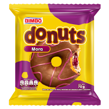 Dona Donuts Relleno De Mora Bimbo X70 Gr   