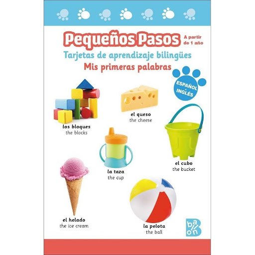 Pequeños Pasos. Tarjetas De Aprendizaje Bilingües +1 Generico Libro x 1.0 PEQUEÑOS PASOS. TARJETAS DE APRENDIZAJE BILINGÜES - MIS PRIMERAS PALABRAS   Estas cajas están llenas de tarjetas de colores bilingües, con imágenes sencillas y alegres, que resultan muy atractivas par