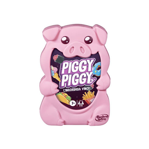 Juego De Mesa Piggy Piggy Hasbro Gaming F8819 Hasbro Gaming  x 1 Piggy Piggy es un juego de cartas rápido y divertido donde los jugadores compiten por coleccionar adorables figuras de cerdito. Utilizan cartas de comida para atraer cerditos y cartas de cabra para sa