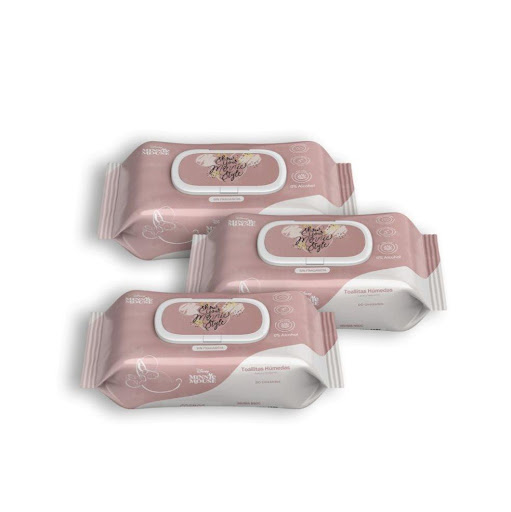 Pack x3 Pañitos Húmedos Disney Cosmos Minnie Damas CMS Cosmos Flow-Packs x 80 Unidades undefined