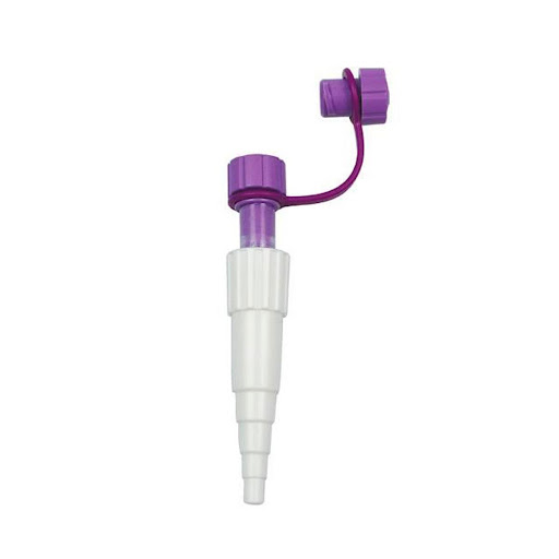 ADAPTADOR ENFIT ESCALONADO ANCHO (PAQ X3) HB Supplier SA  x 3 Dispositivo de transición diseñado exclusivamente para la nutrición enteral. Cuenta con un conector ENFit en la parte superior y una punta cónica escalonada, lo que facilita la conexión segura entre d