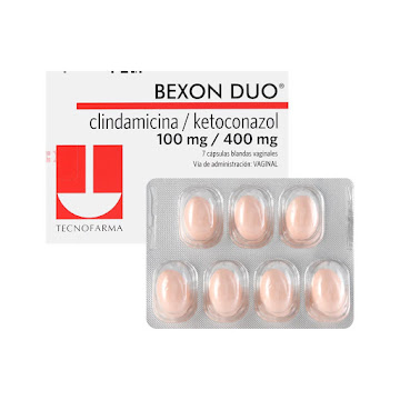 Bexon Duo Clindamicina + Ketoconazol 100mg/400g Tecnofarma Caja x 7 Cápsulas  