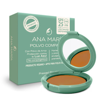 Polvo Compacto Ana María Spf 25 Marrón x 15 gr  