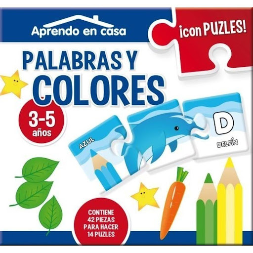 Puzzles Educativos. Palabras Y Colores. Aprendo En Casa Ediciones Saldana Libro x 1.0 PUZZLES EDUCATIVOS 3/5 PALABRAS (3 PIEZAS)  Autor: VV.AA. Nº de páginas: 12 Editorial: LIBRO DIVO Idioma: CASTELLANO Encuadernación: Tapa dura ISBN: 9788499394343 Año de edición: 2014 Plaza de edición