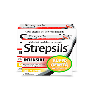 Strepsils Intensive Miel Y Limón Caja x 24 und  