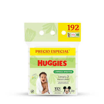 Toallas Húmedas Huggies Limpieza Efectiva Paquete x 192 und  