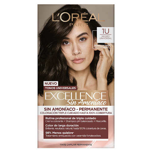 Tinte Loreal Excellence Nudes Sin Amoníaco Negro Universal Caja x 1 und
