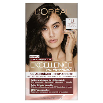 Tinte Loreal Excellence Nudes Sin Amoníaco Negro Universal Caja x 1 und  