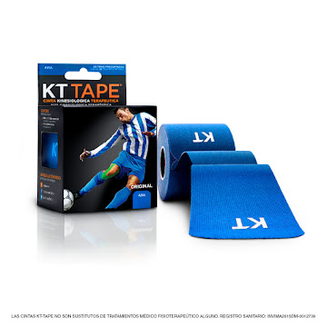 Cinta Kt Tape Deportiva Elástica Algodon Azul Pre Cortada x 20 Tiras  