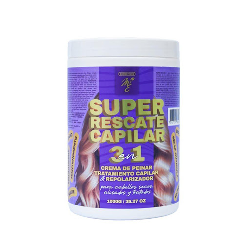 Tratamiento MYE, SUPER RESCATE CAPILAR 3 EN 1, X 1.000 G, X Cosméticos MyE Pote x 1 Cuidado Capilar 3en1, es la solución intensiva y multifuncional para el cabello dañado, maltratado o expuesto a agresores externos como tintes, decoloraciones, herramientas térmicas, sol o contaminaci