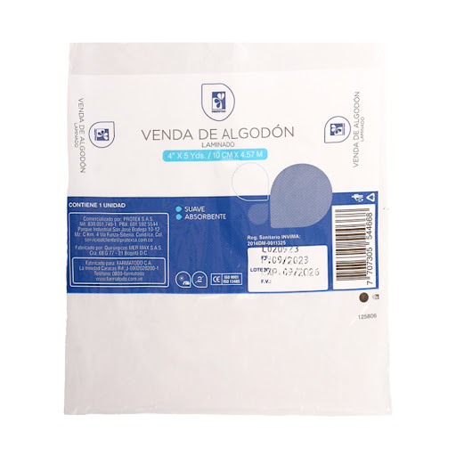Venda Algodón Laminado   4x5yds Farmatodo x 1 Und