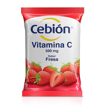 Cebión Vitamina C 500 Mg P&g Sabor Fresa Paquete x 12 Tabletas  