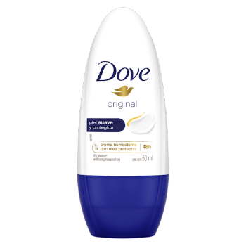 Desodorante Mujer Dove Original 0% Alcohol 48h Roll On Frasco x 50 ml  