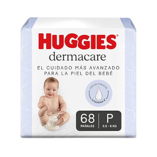 Pañales Huggies Dermacare Etapa 1/P Paquete x 68 und